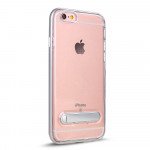 Wholesale iPhone SE (2020) / 8 / 7 Clear Armor Bumper Kickstand Case (Silver)